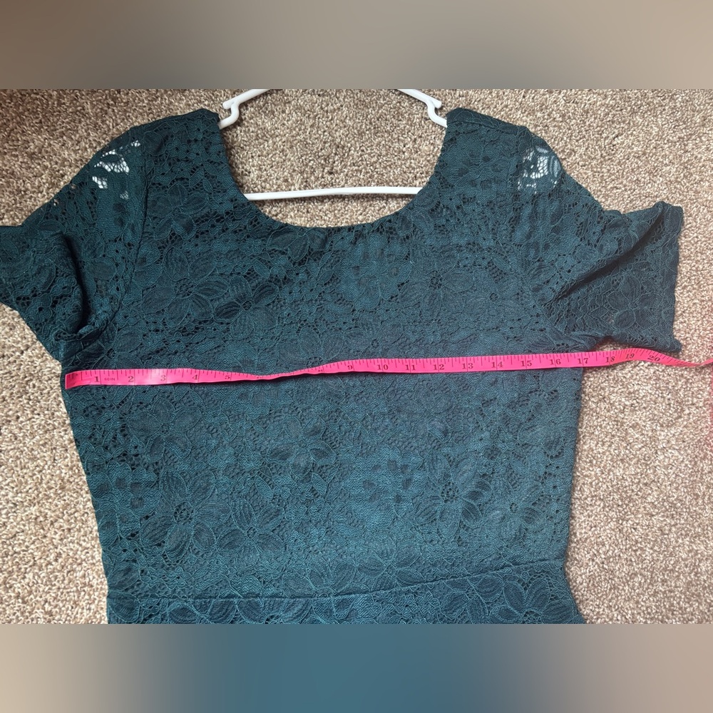 NWT| Suzanne Betro Dress | Teal lace midi | M - Picture 5 of 6